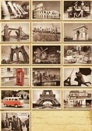 Dxhycc 32 PCS 1 Set Vintage Retro Old 14.3 x 9.3 cm, as the pictures show