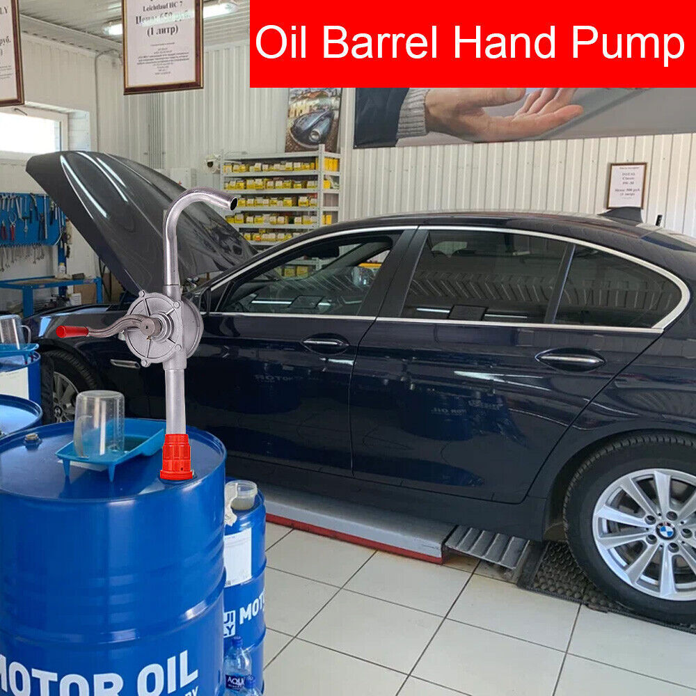 50″ Manual Hand Crank Pump Oil Fuel Transfer Suction Drum Barrel 55 Gallon