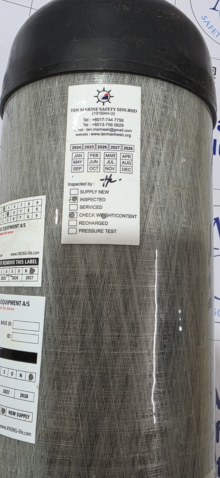 3m SCOTT SCBA SPARE CYLINDER 6.8LTR 300BAR 11/2023