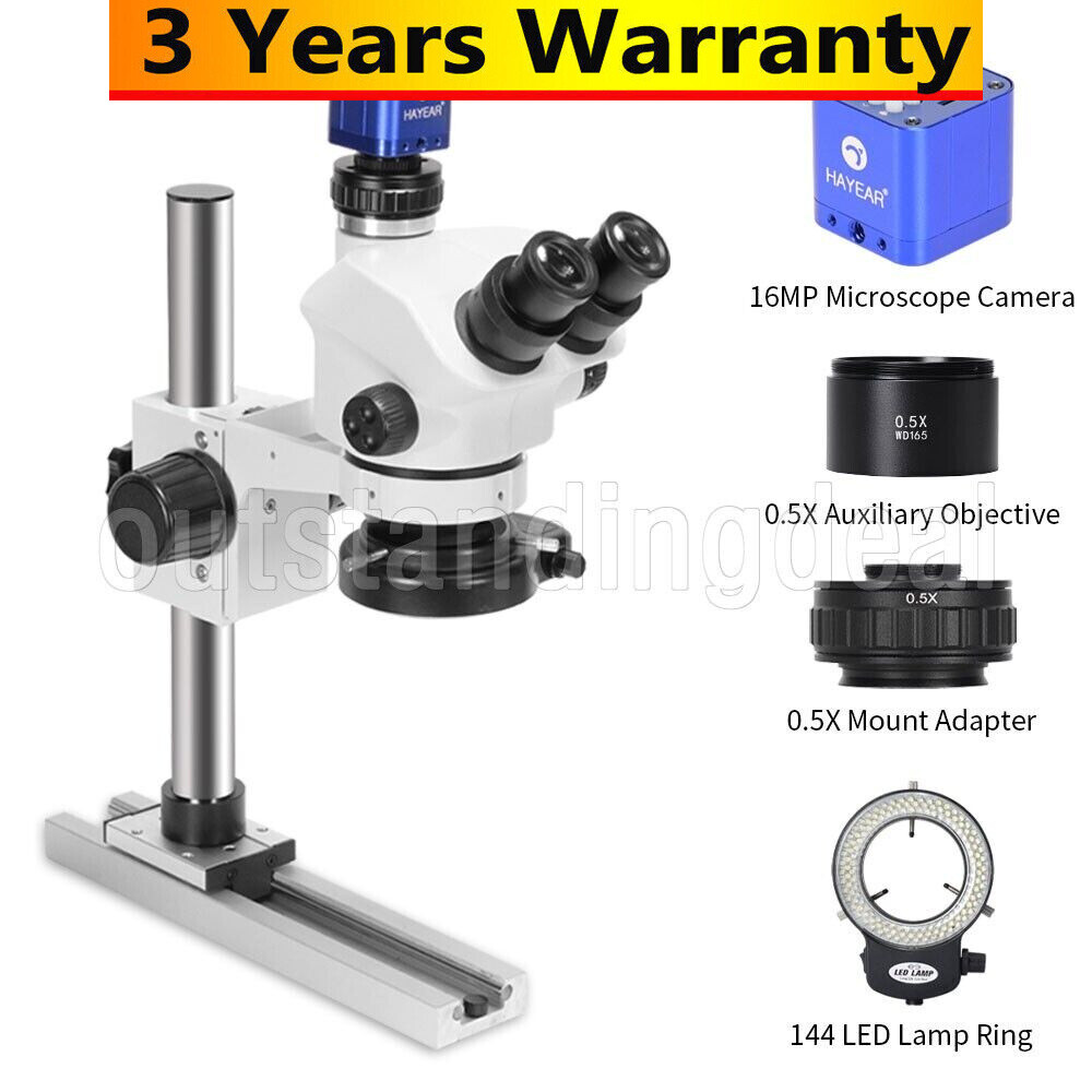 HY-5100-HG7045 7-50X Slide-rail Base Microscope Stand Digital Camera Kit #TOP