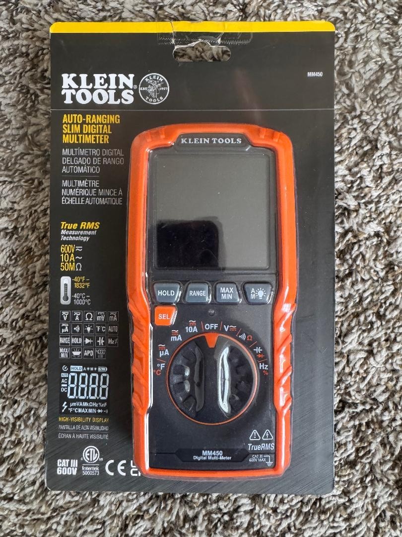 KLEIN TOOLS Auto-Ranging Slim Digital Multimeter MM450