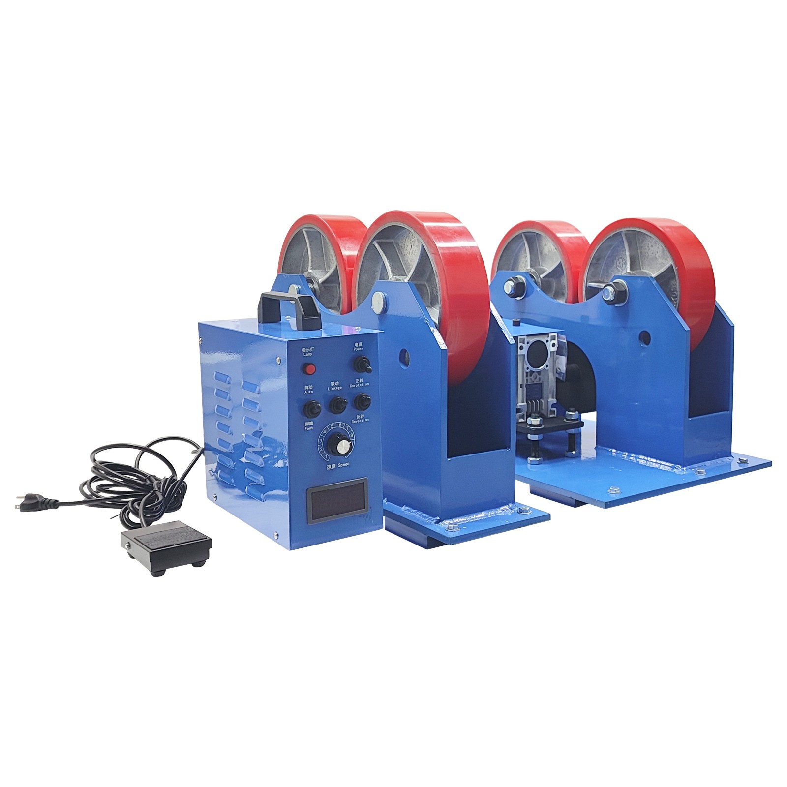 2T Heavy Duty Welding Positioner Roller Stand for Pipe & Vessel Fabrication 110V