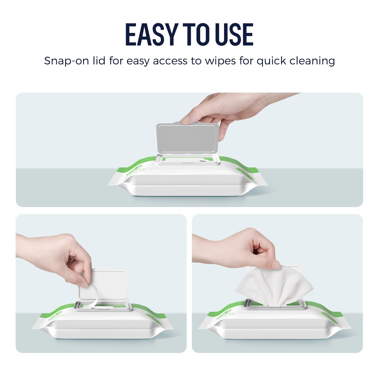 LOUKIN Dry Erase Wipes, Whiteboard Cleaning 50 Count (Pack of 1)