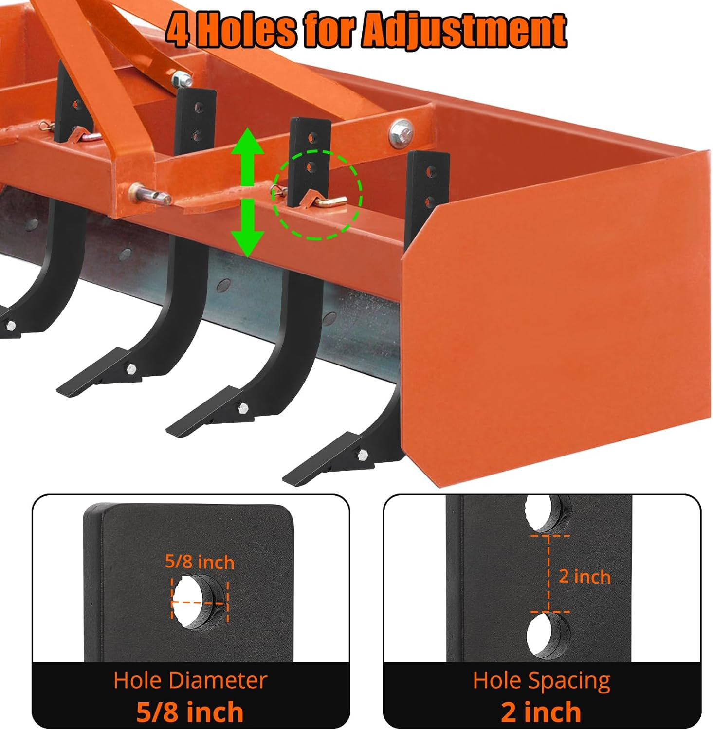 1/5/6/7Pack Box Blade 18” Ripper Shank 3 Hole Box Scraper Shank