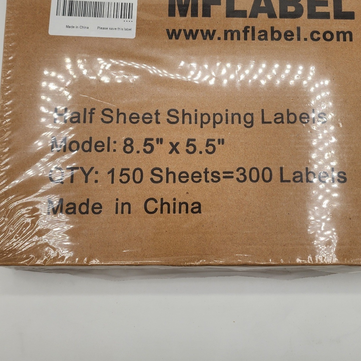 MFlabel Half Sheet Shipping Labels 8.5″ x 5.5″ 300 Labels 150 Sheets