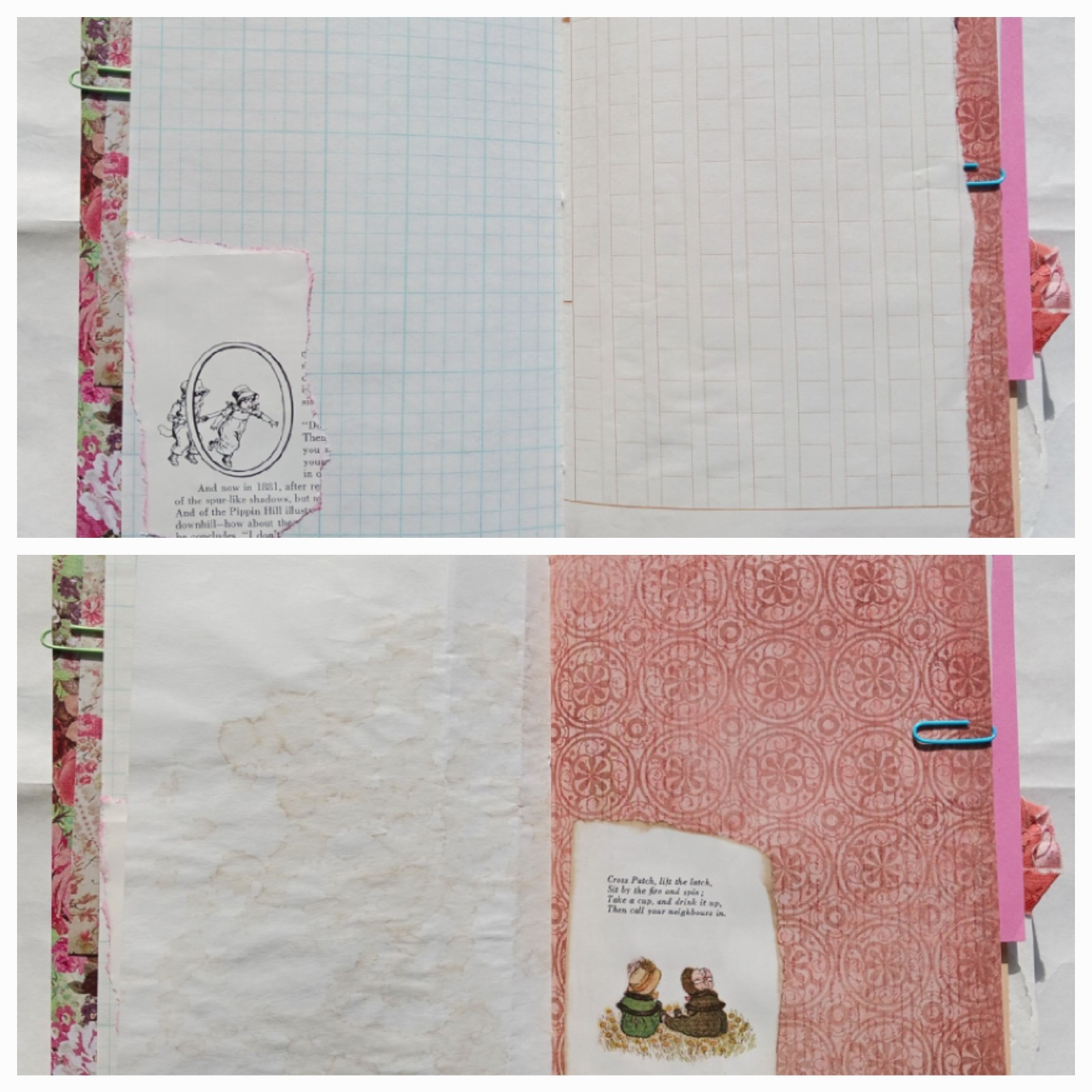 Vintage Style Junk Journal Handmade 86 Pages Women Mother Journal