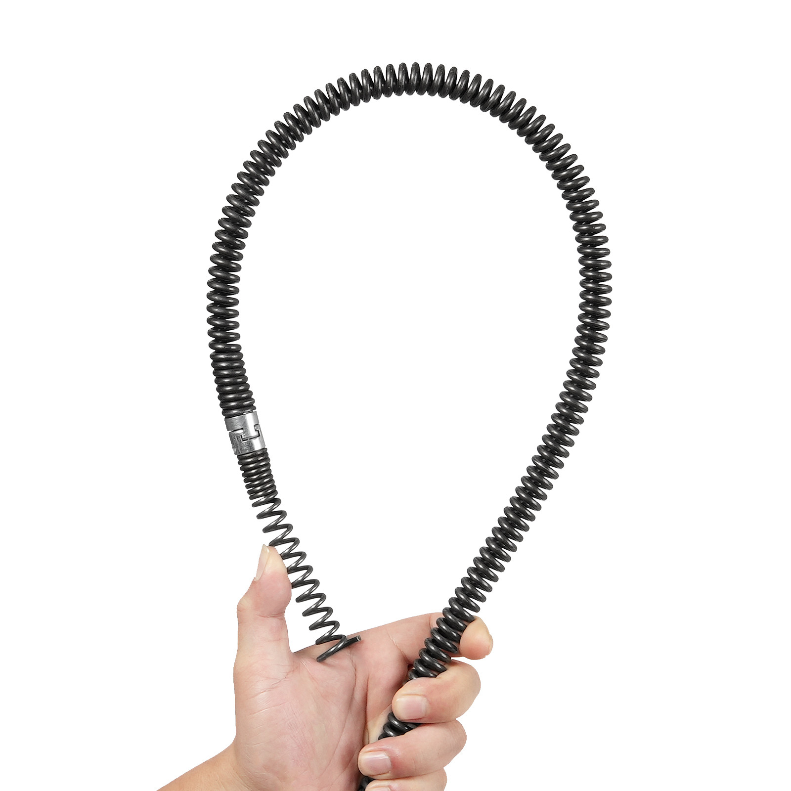 VEVOR Sectional Drain Cleaning Cable 100FTx5/8In & 7 Cutters for 0.8″-3.9″ Pipes
