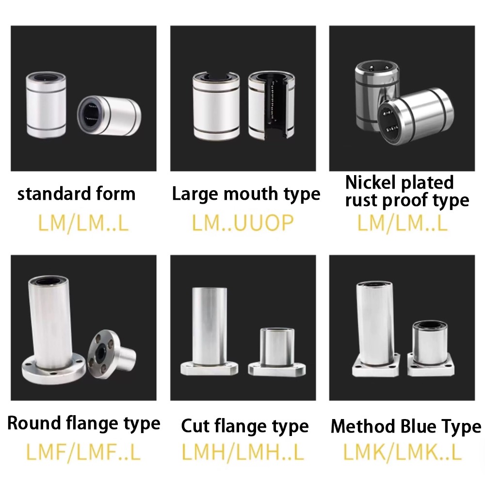 Closed Linear Ball Bearing Bushing Nitrile Rubber Seals LM3UU~LMK40LUU ID3-40MM