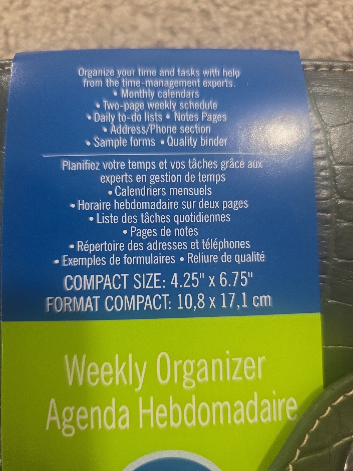Franklin Covey Compact Day 1 Weekly Organizer Vintage 4.25″ X 6.75″