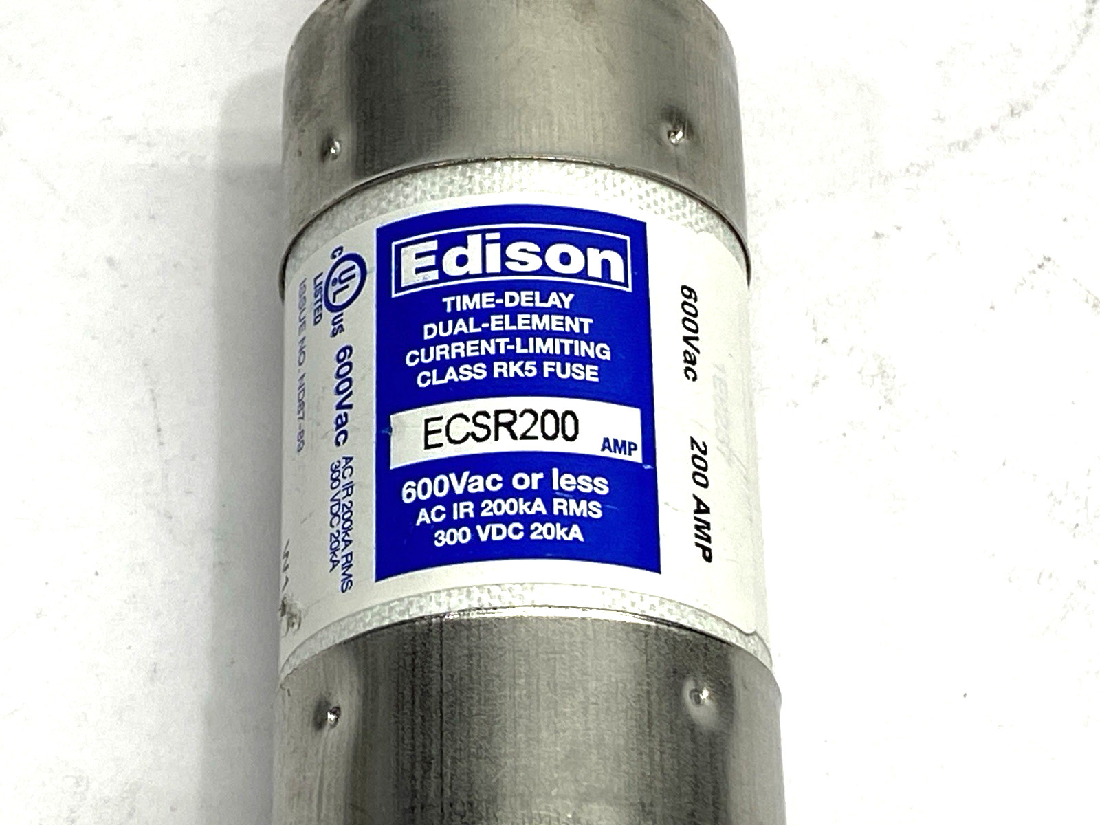 Edison ECSR200 Time-Delay Dual Element Fuse Class RK5 600VAC 200A