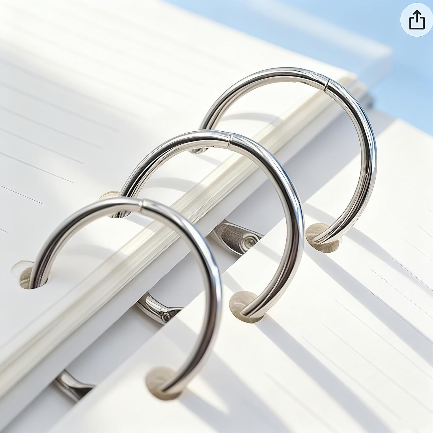 Small Binder Rings 1/2 inch 50 Pcs Mini Book Rings Small Key Ring Metal Loose…