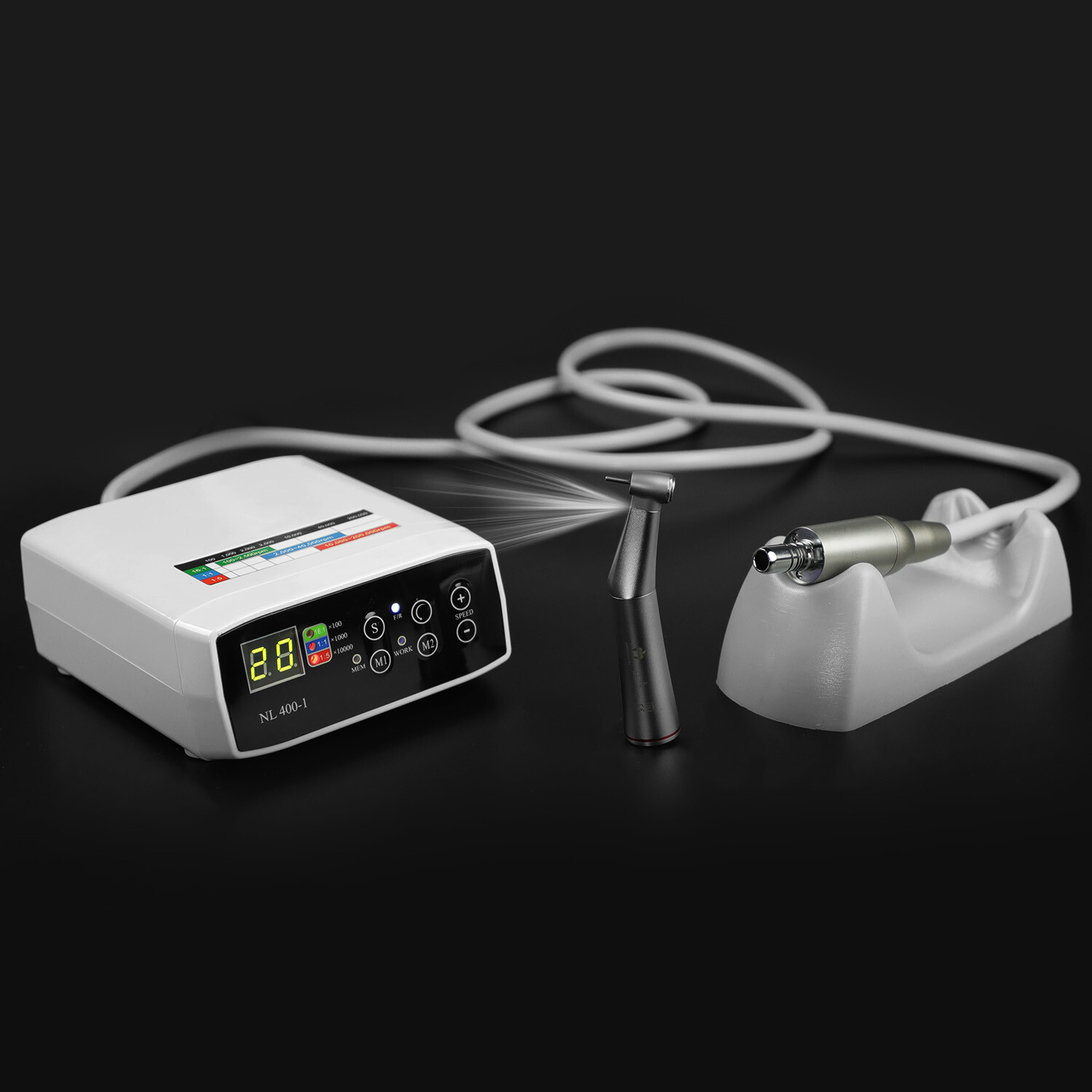 CICADA Dental Electric Motor NL400-1 + 1:1 Fiber Optic Contra Angle Handpiece