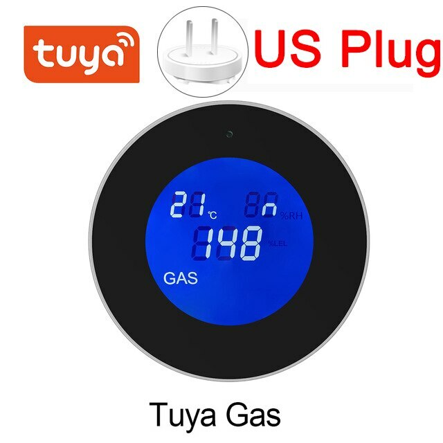 WiFi Smart Natural Gas Leakage Detector Alarm Monitor Digital LCD Gas Sensor