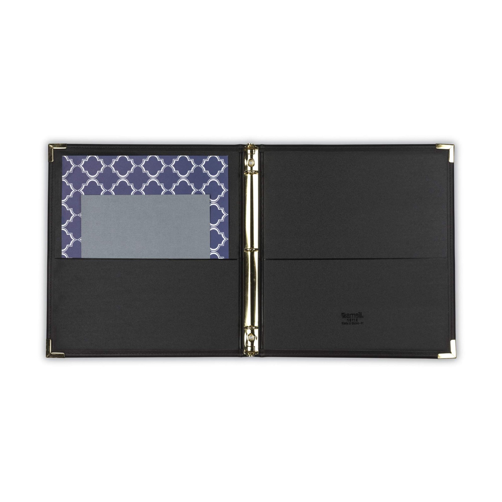 Classic Leather 3 Ring Binder Portfolio, Executive Presentation, 0.5 Inch, Holds