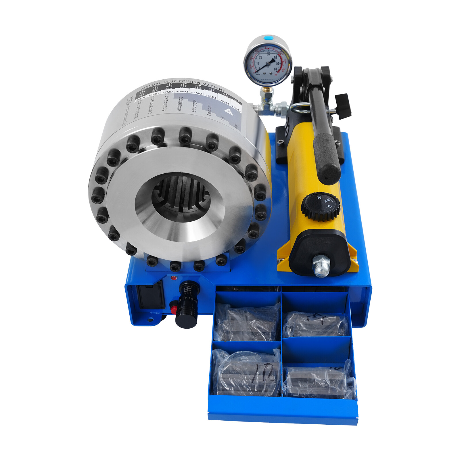 Manual Hydraulic Hose Crimper Pipe Clamping Machine With 8 Sets Dies 10mm-31mm