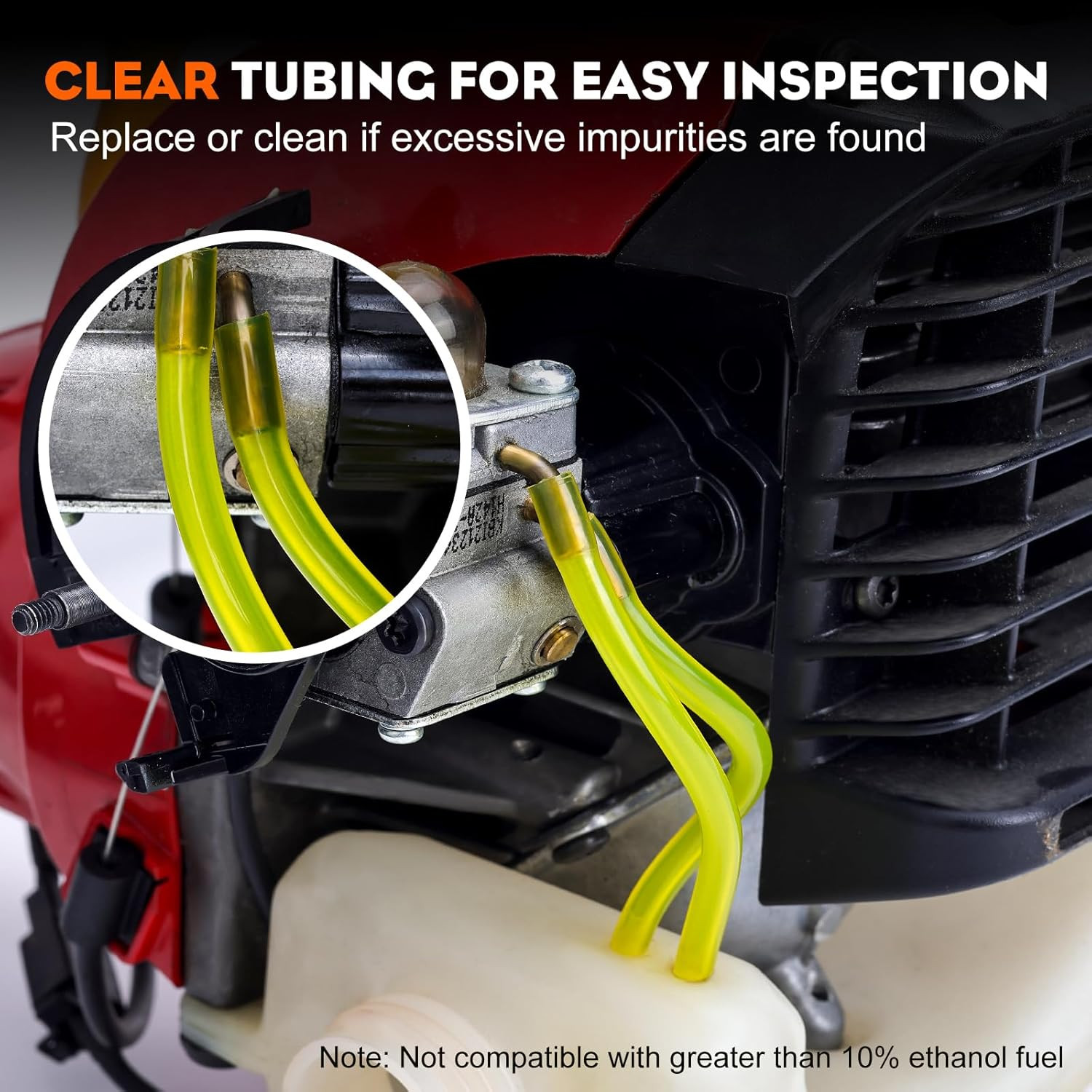 10Ft Fuel Line Hose Tygon Fuel Tube I.D 1/4″ X O.D 3/8″ (6.35 Mm X 9.5 Mm) with