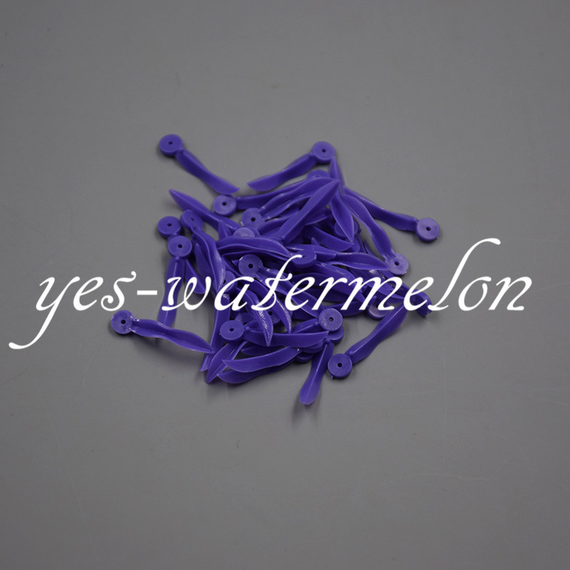 100x Plastic Wedge Dental Disposable Round Stern Holes Wave Shape Cracks Purple