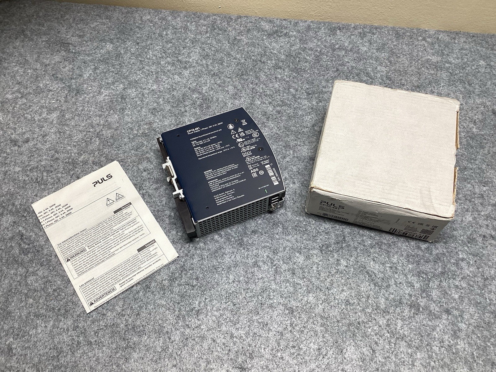 CP10.481 PULS DIMENSION DIN Rail PSU 100 – 240V ac Input 48V dc Output 5.4A 240W