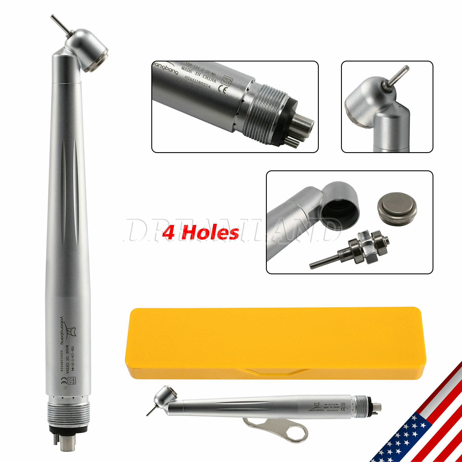 1-5* Turbina Dental 45 Grados Pieza de Mano Quirúrgica de Alta Velocidad WCA4