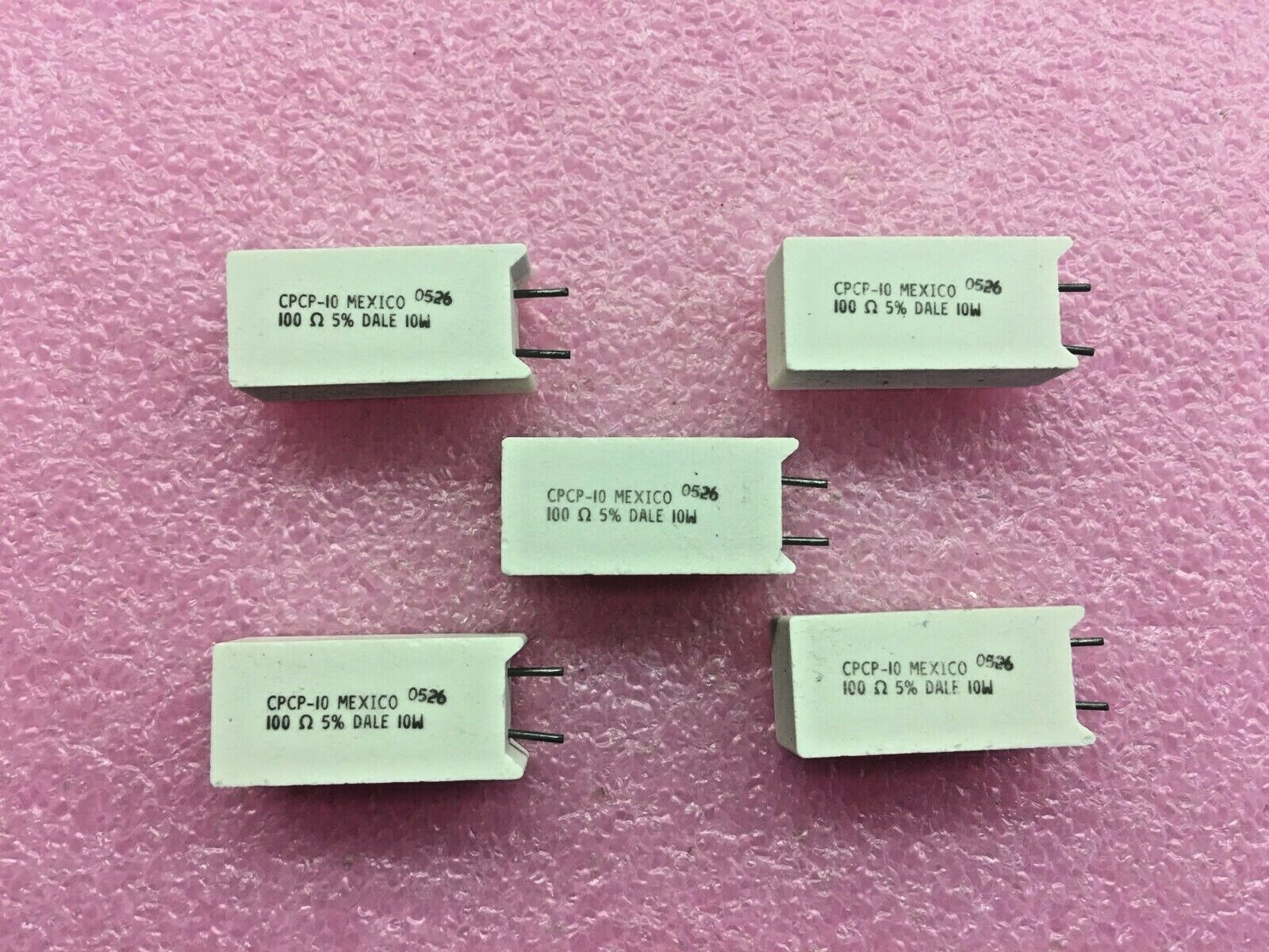 (5 PIECE LOT) CPCP10100R0JB32, VISHAY, RES 100 OHM 10W 5% RADIAL