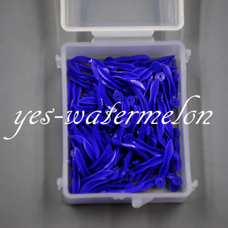 100x Plastic Wedge Dental Disposable Round Stern Holes Wave Shape Cracks Purple