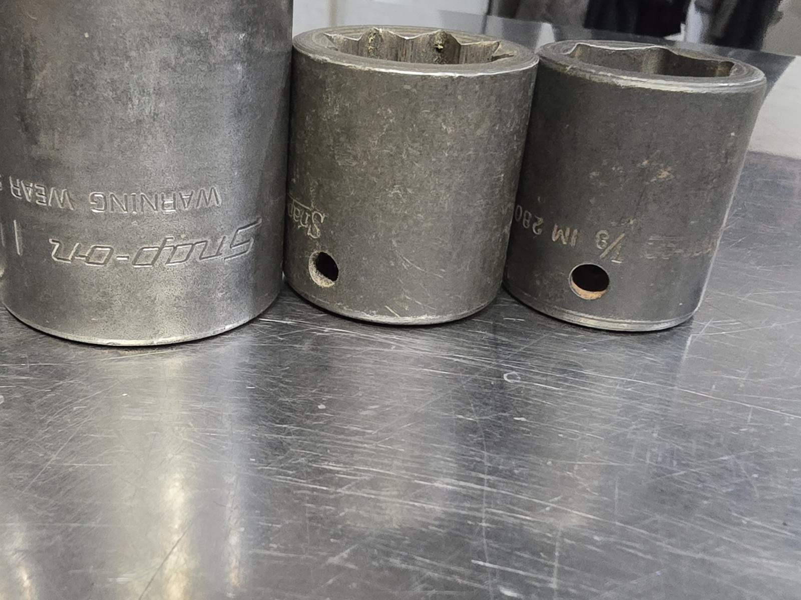 Snap On 1/2 Drive SAE Standard Impact Socket Lot. Part Numbers On Pics