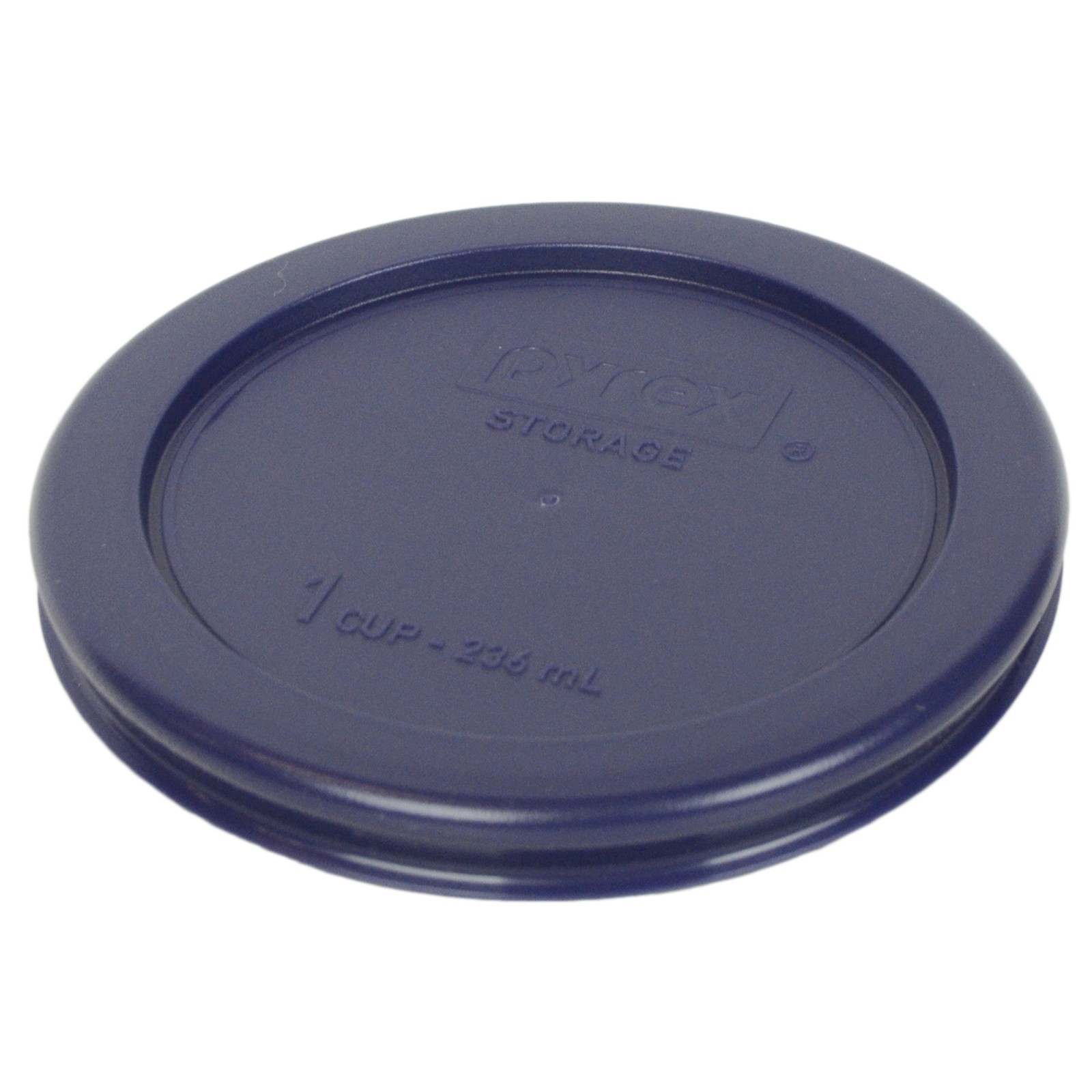 Pyrex (2) 7202 1 Cup Glass Bowls & (2) 7202-PC Dark Blue Food Storage Replaceme