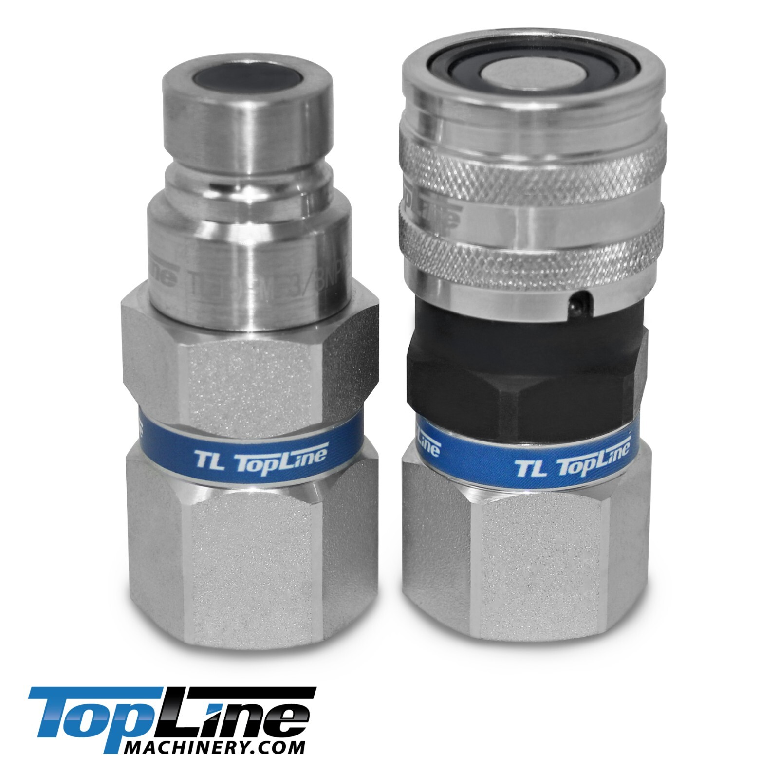 3/4″ SAE Thread Flat Face Quick Connect Coupler Skid Steer, 1/2 ISO 16028 TL22