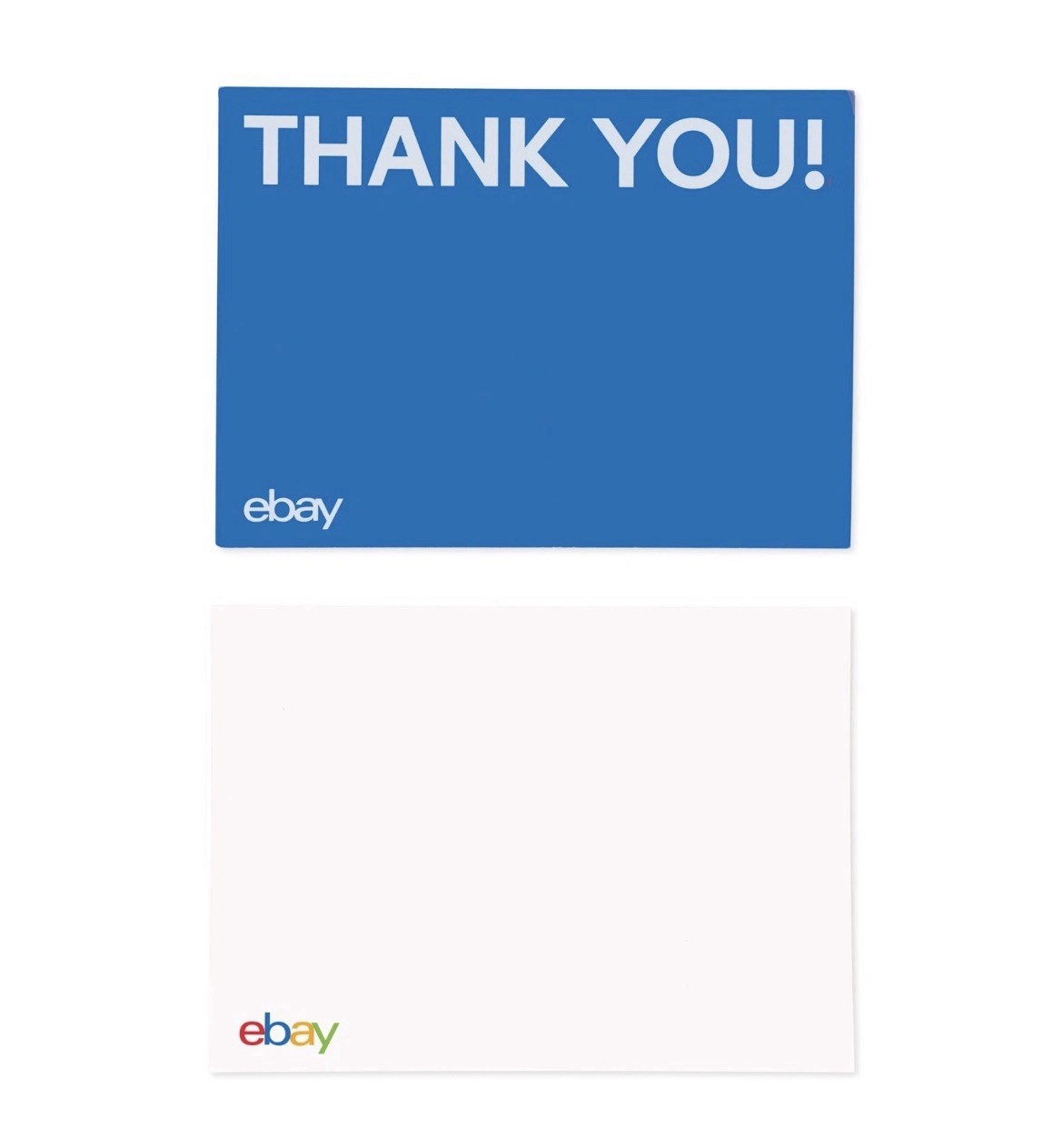 EBAY Thank You Cards Pack of 100 Cards in Red, Blue, Green, Yellow NEW & SEALED