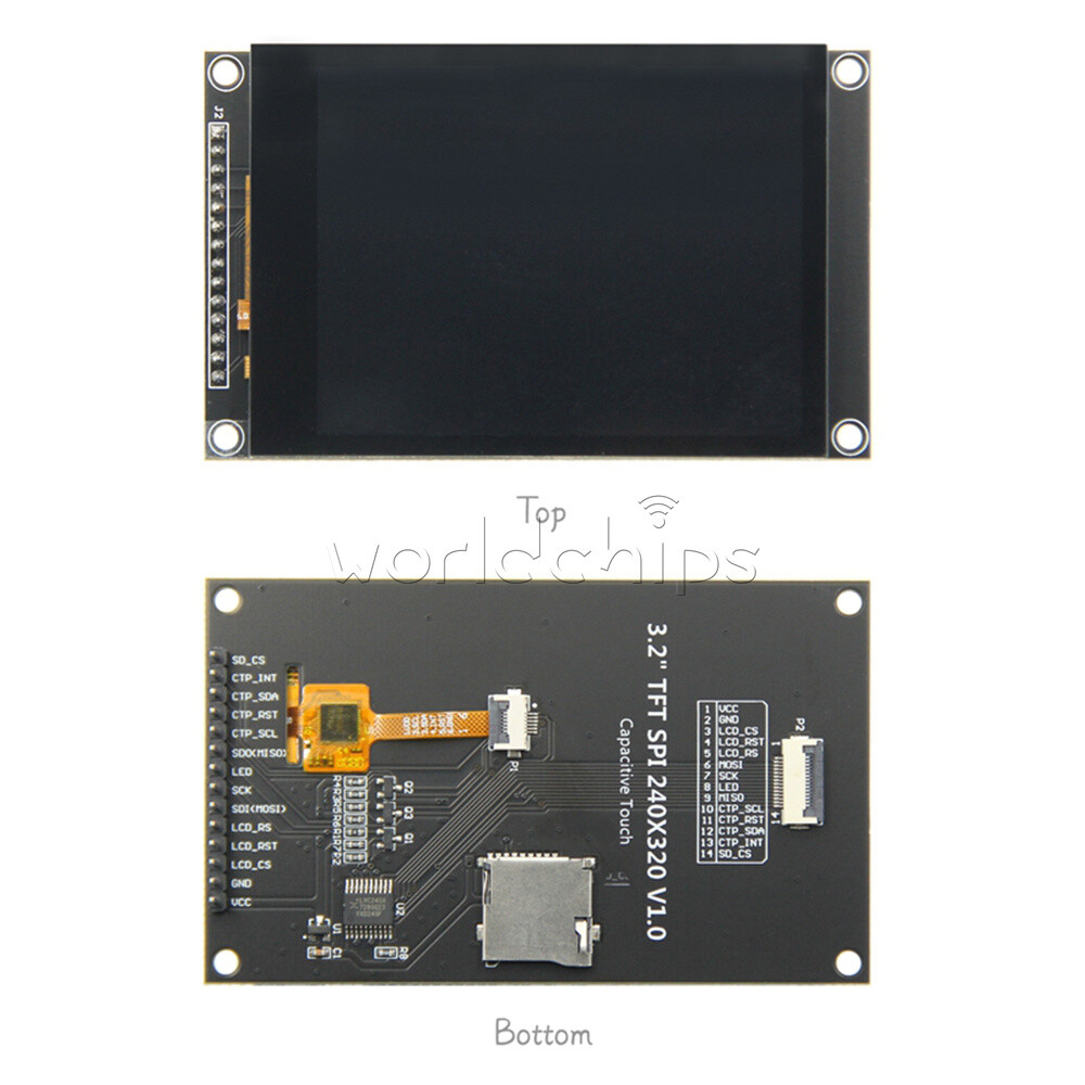 3.2 inch SPI Serial TFT LCD Display Module IPS Touch Screen 240X320 ILI9341V New