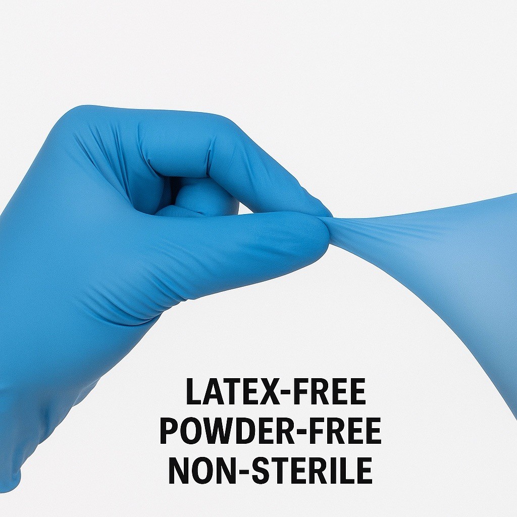 Kirkland Signature Nitrile Exam Powder-Free Exam Gloves – Medium – 200 Count