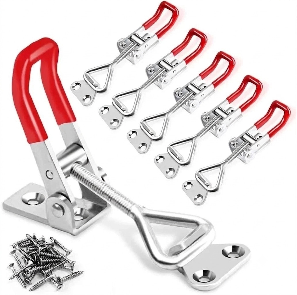 6 Pack 4001 Toggle Latch Clamps Adjustable Quick Release 330LB Heavy Duty Steel