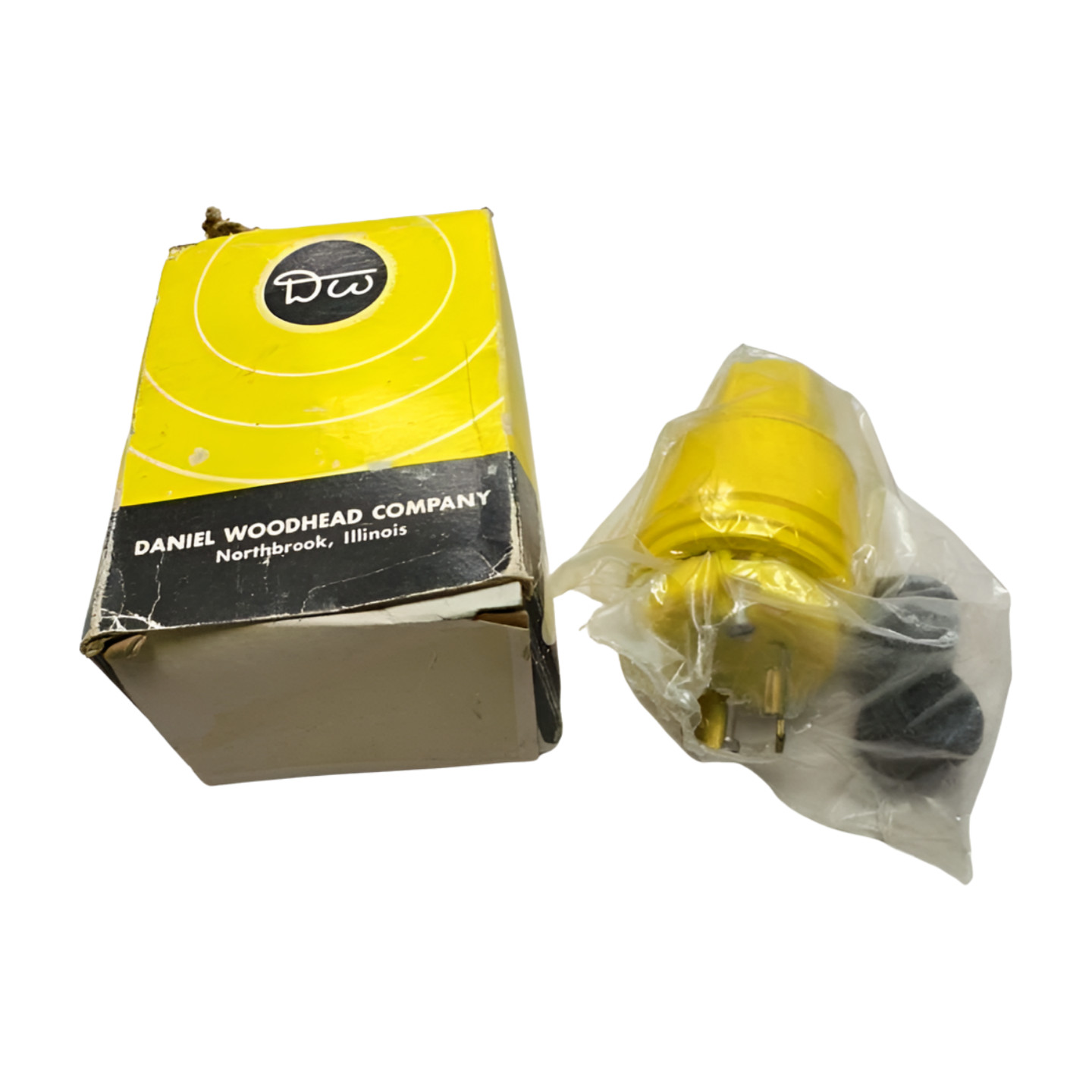 Daniel Woodhead 891L Safety Yellow Oil-Proof Neotex Male Plug, 20A, 125V, L5-20P