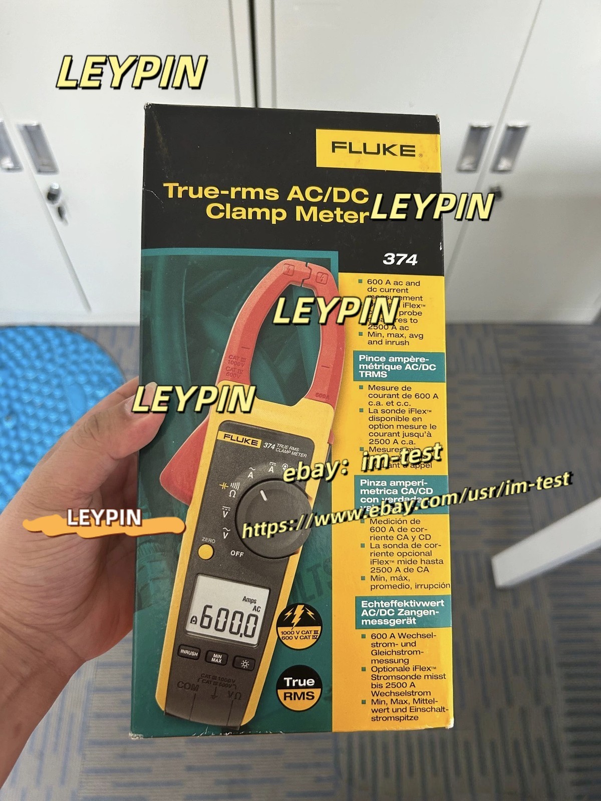 Fluke 374 FC 600A AC/DC TRMS Wireless Clamp Meter New*im