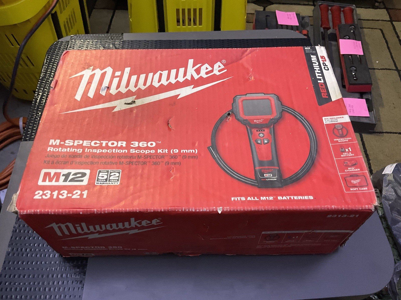 NEW Milwaukee M12 M-Spector 360 Kit with Case, & Charger (2313-21) W Battery