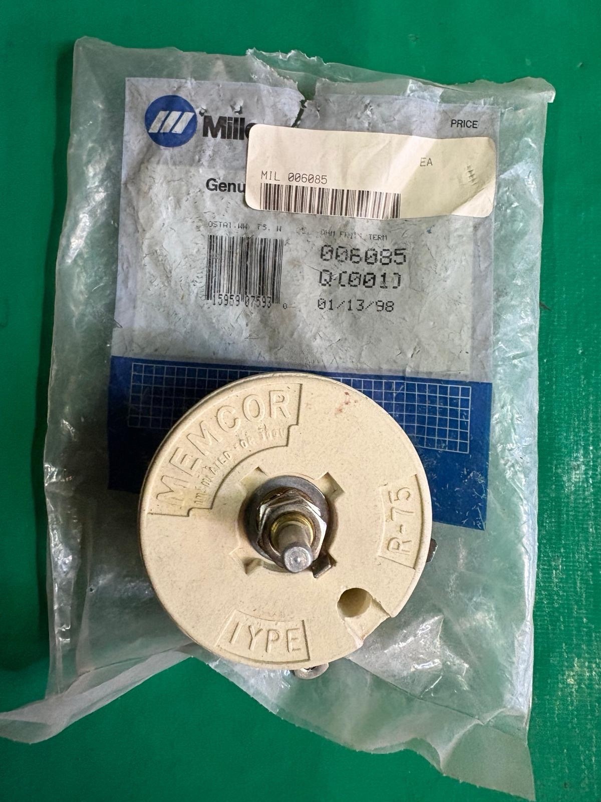 006085 Rheostat 75 W 25 Ohm Miller Welder Parts NEW