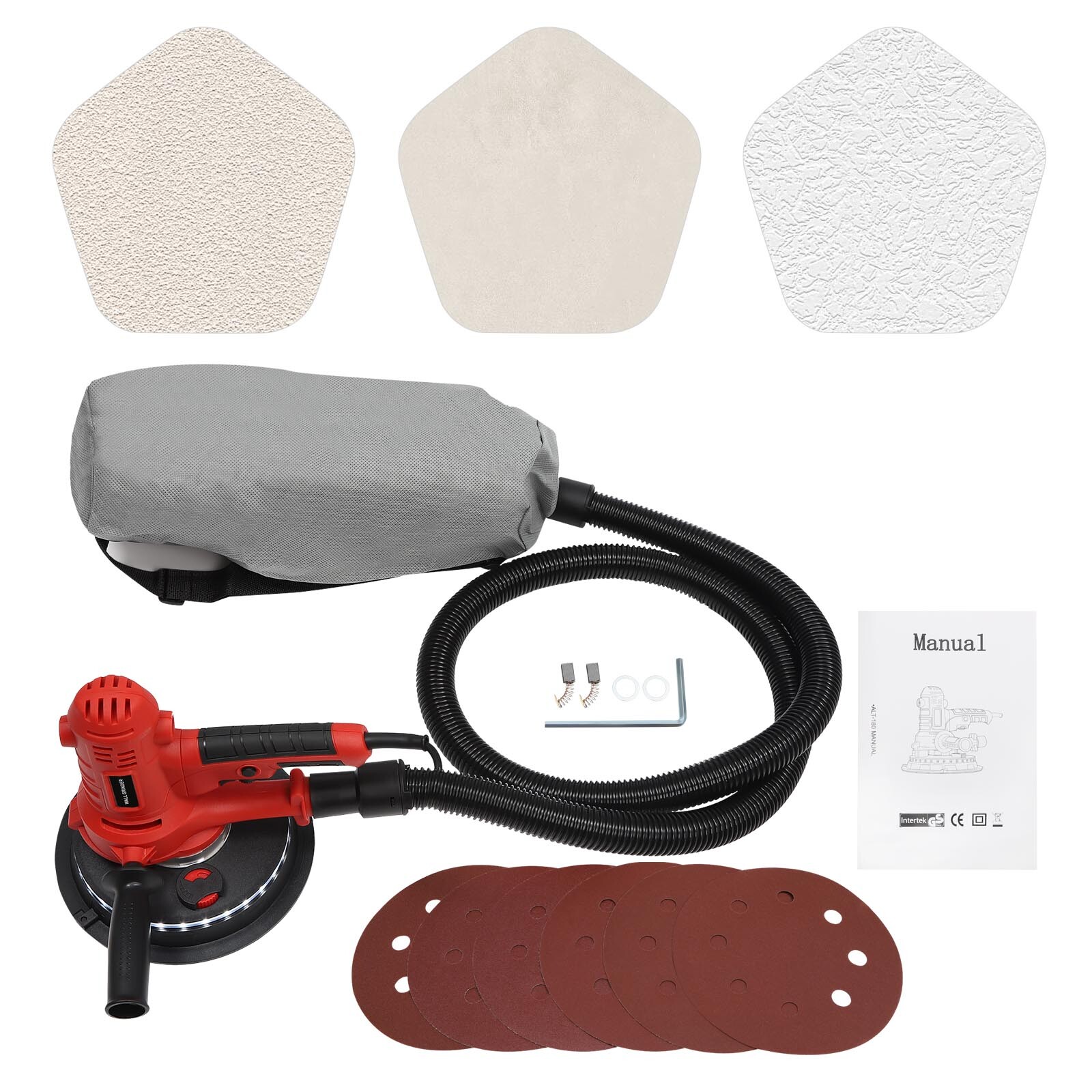 1200W Electric Drywall Sander Variable Speed Sanding Machine W/ LED Light Strip