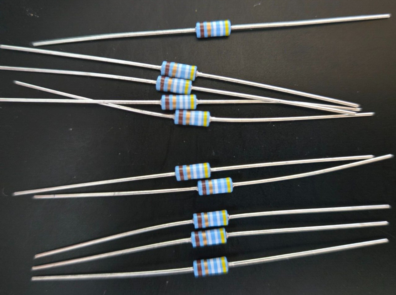 10pcs 49.9-ohm 1/4W 1% Metal Film Precision Axial Resistors ~ NEW ~