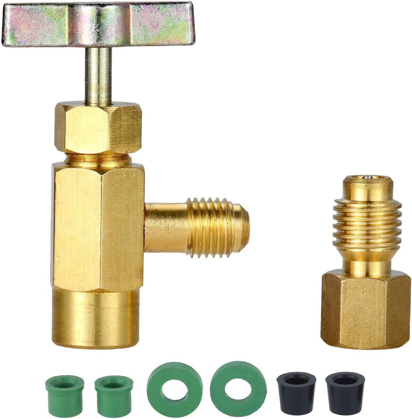 R134A Can Tap, Puncture R134a Refrigerant Dispenser with Tank Adapter for 1/4…