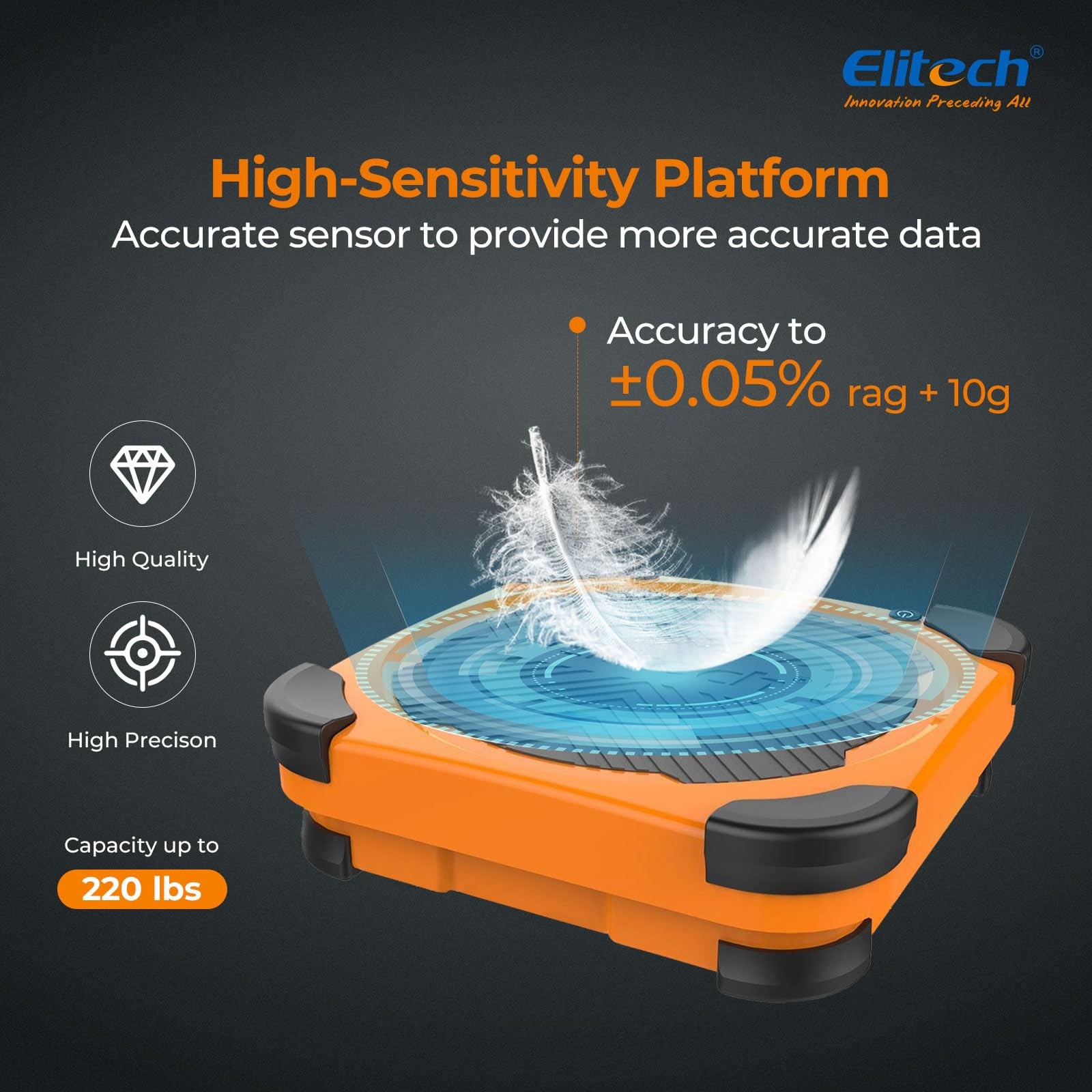 Elitech Wireless Refrigerant Scale 220 lb with Charging Valve, LMC310