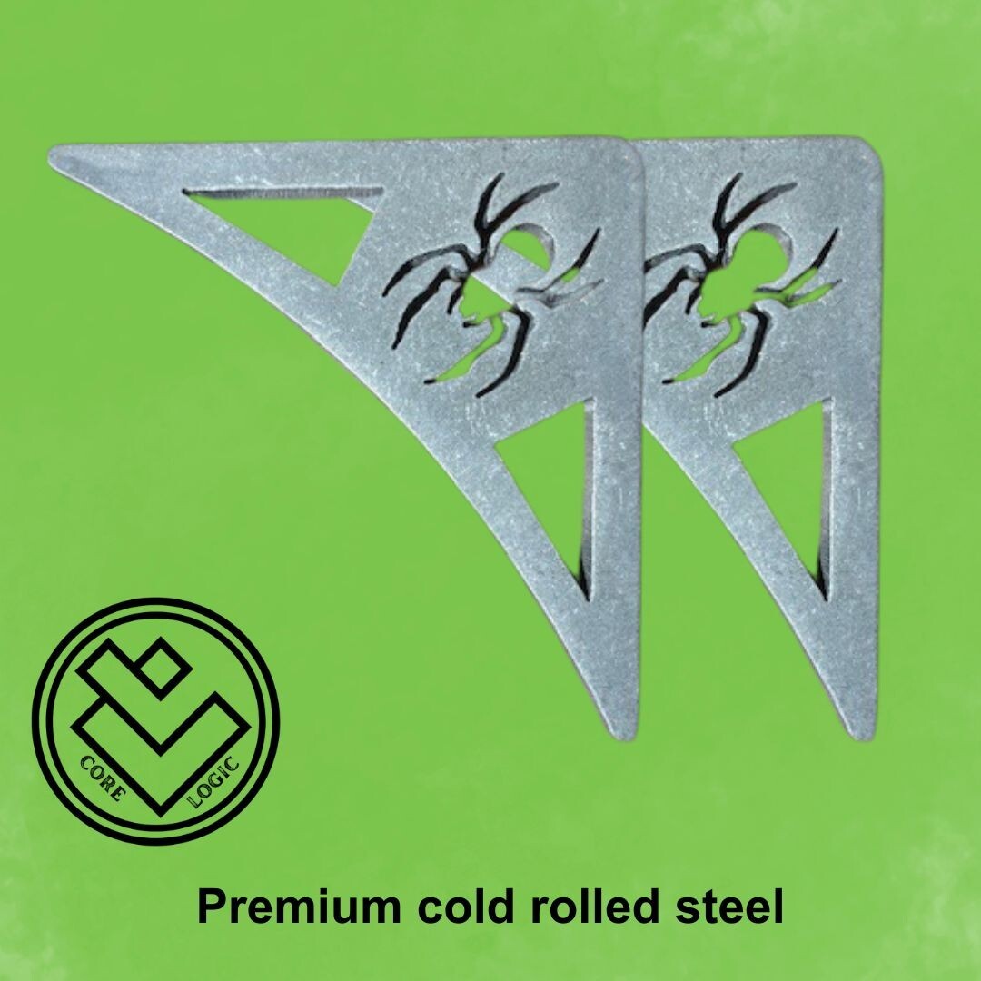 Spider Gusset 3”x3″x 3/16” -Set of (2) Metal Gusset, Steel Roll cage, Weldable