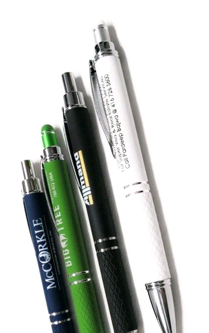 Misprint Metal Cross-Grip Retractable Click Pens: 10 MIXED Colors/Styles Pen Lot