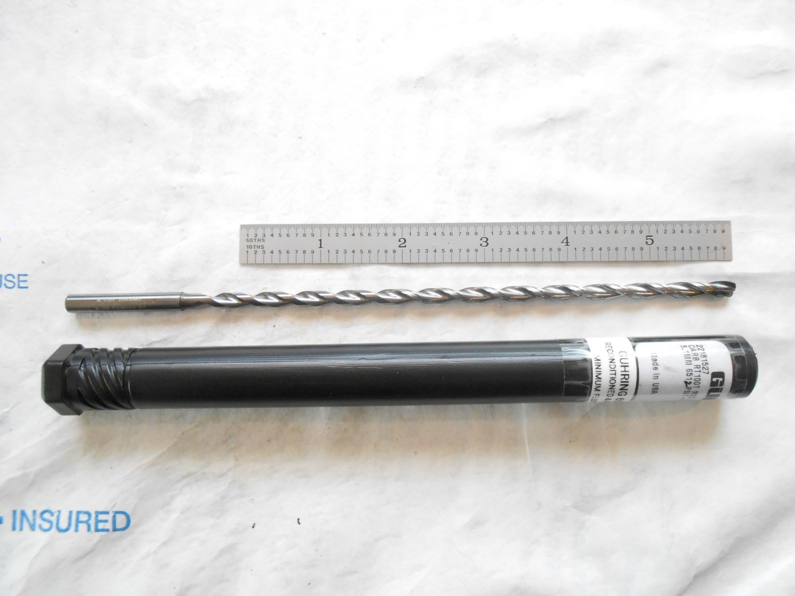 GUHRING USA 5.10MM (#7) CUT DIA. X 155MM FL X 195MM OAL SOLID CARBIDE HP DRILL