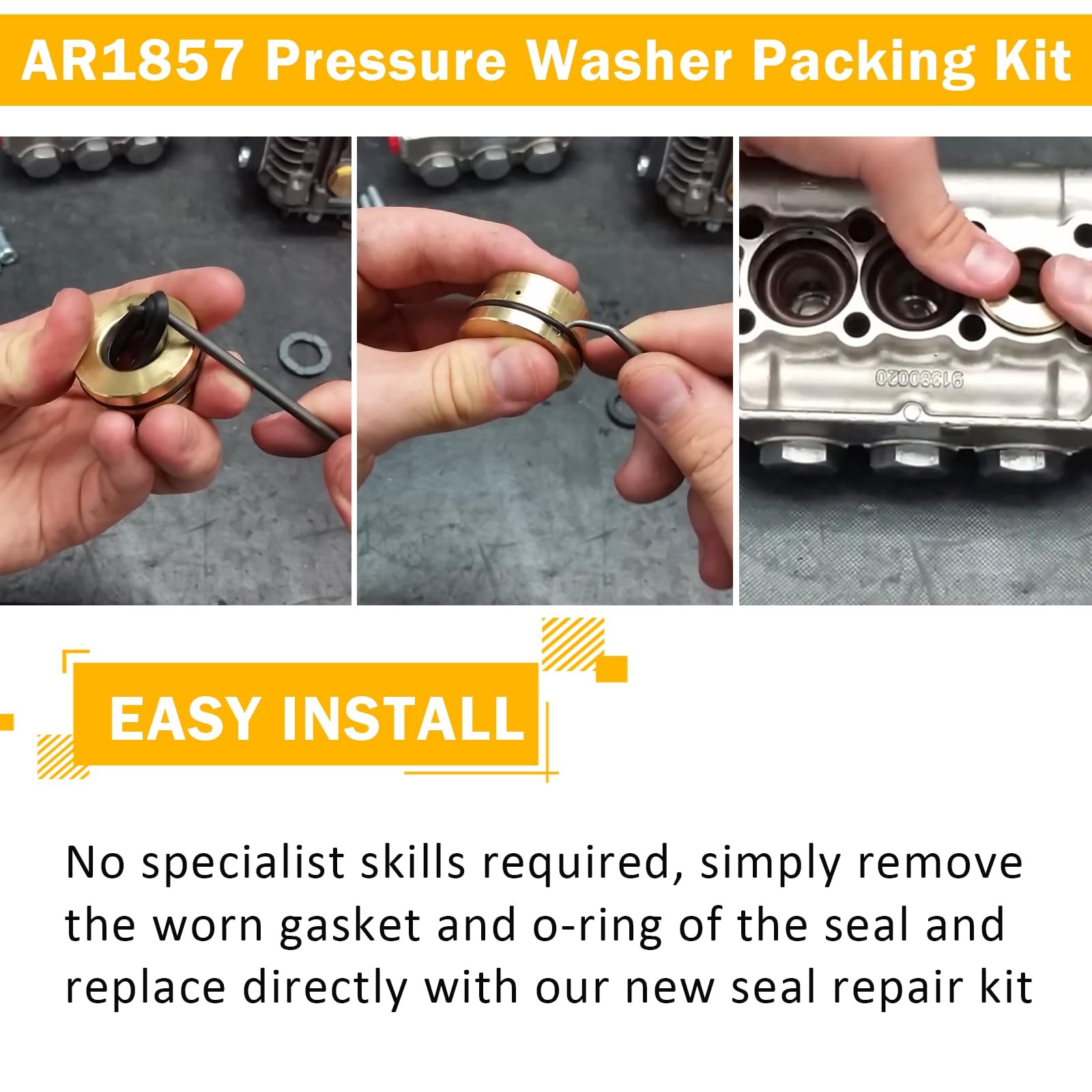 AR1857 Packing Kit 18mm Seal Gasket kit for 18.5 millimeters, black