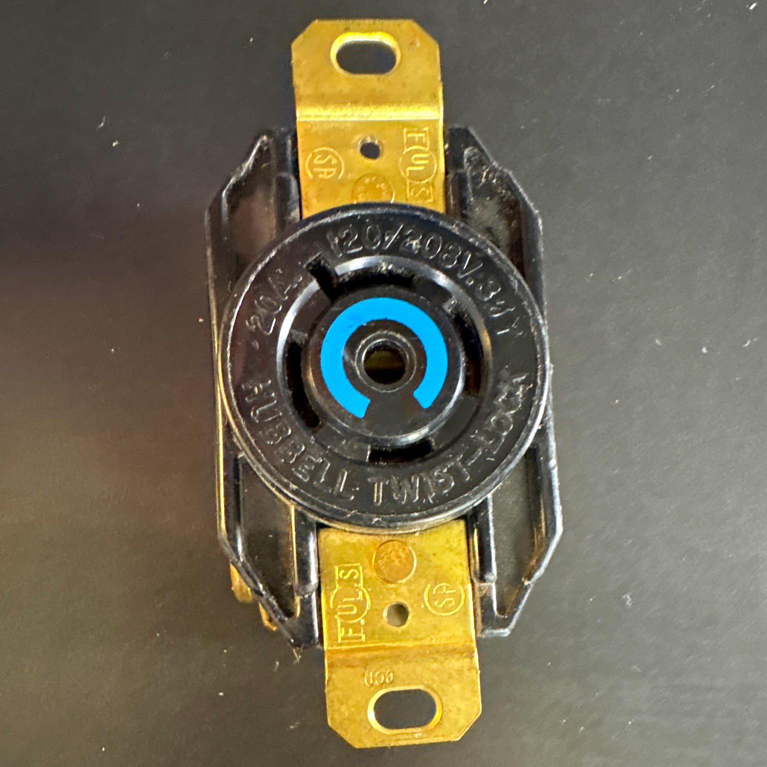 Hubbell Twist-Lock L21-20R Receptacle 20A 120/208V 3 Phase Used Industrial
