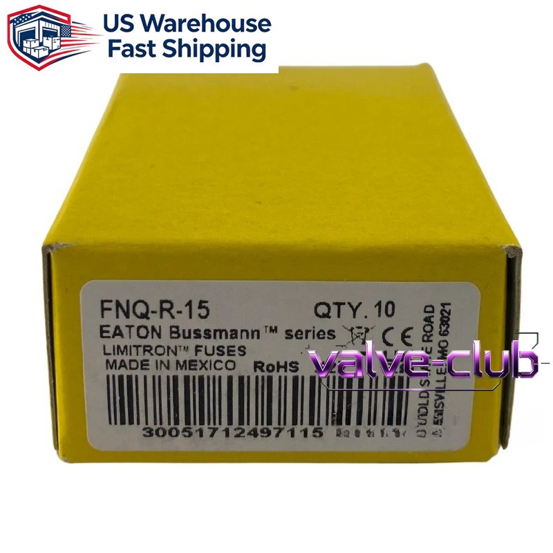 10PCS FNQR15 New Bussmann FNQ-R-15 15A 600Vac Time-delay Fuse Fast Shipment