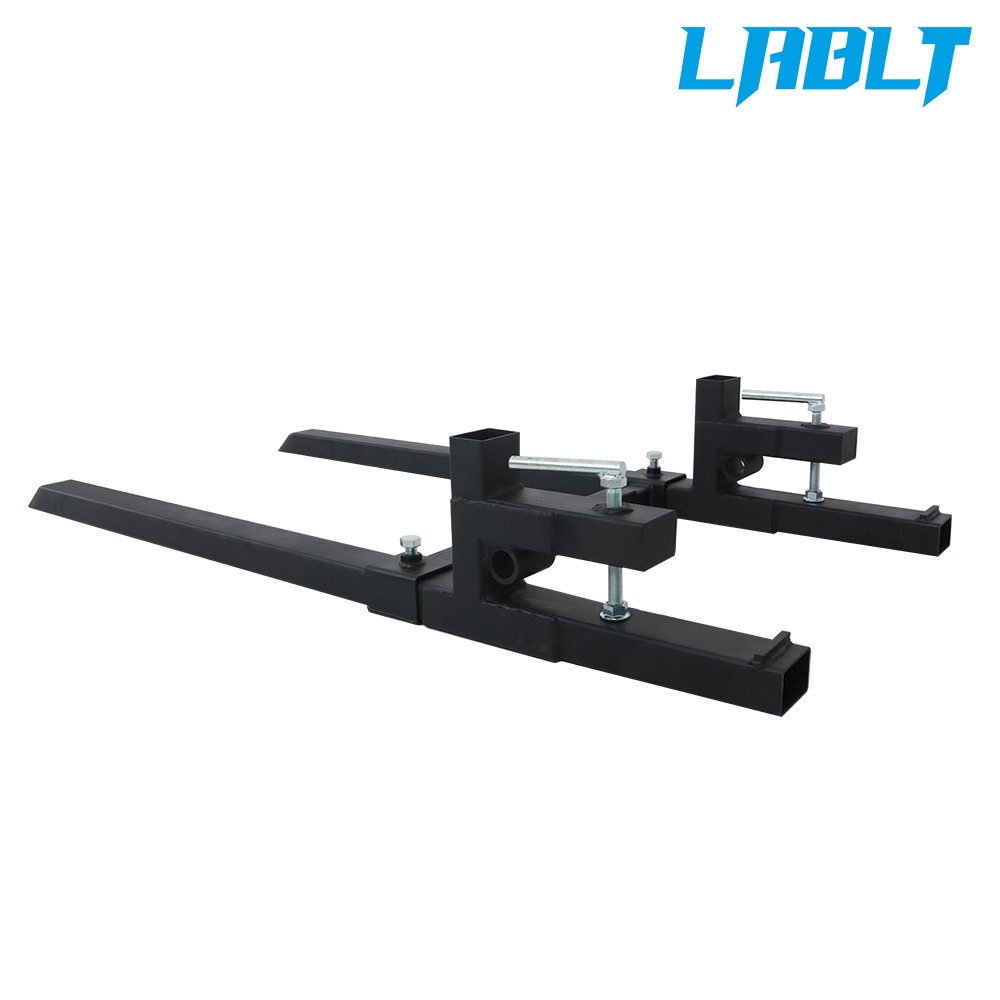 LABLT 60″ Clamp On Pallet Forks Tractor Bucket With Adjustable Stabilizer Bar