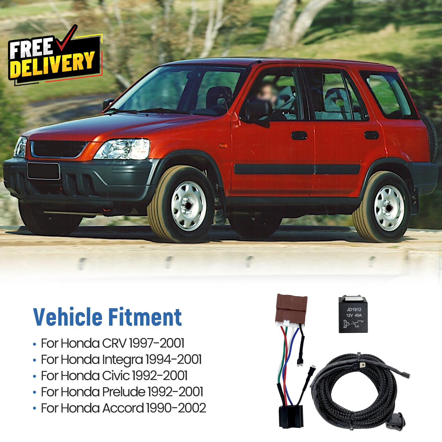Main Relay Conversion Kit with Kill Switch Fit for Honda Civic 1992-2001 CRV 1..