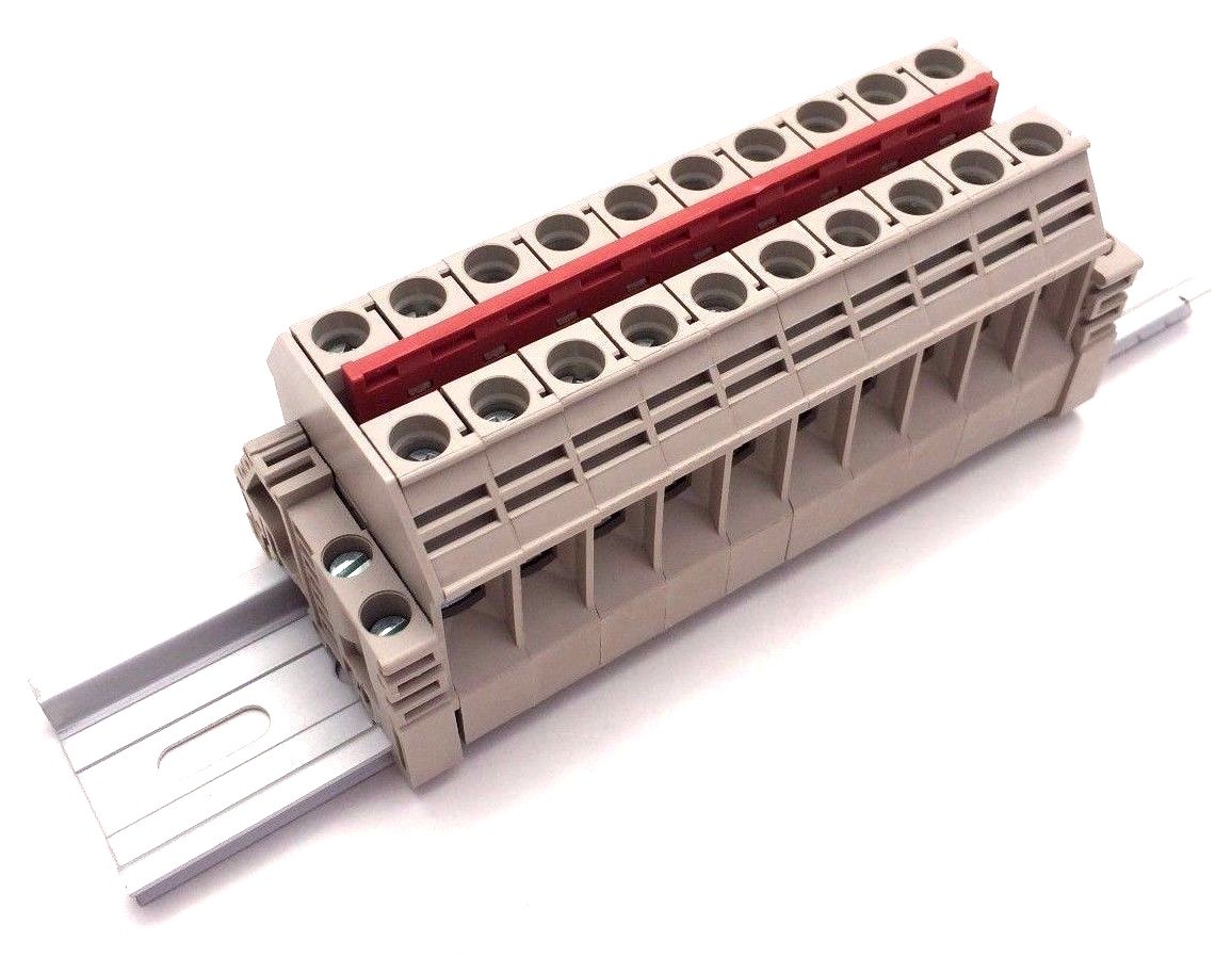 Power Distribution Terminal Blocks 10 Connector DIN Rail Dinkle 6AWG 60A 600V