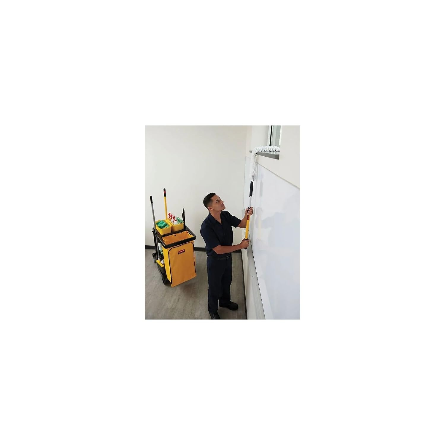 24 Gallon Yellow Utility Cart Waste Bag for Rubbermaid Janitorial Carts